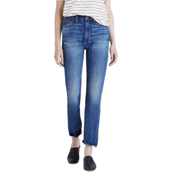 👖Madewell The Perfect Vintage Jean High Rise Stretch Denim Straight Leg sz 28 - Picture 1 of 12